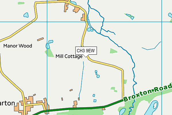 CH3 9EW map - OS VectorMap District (Ordnance Survey) CH3 9EW map - OS VectorMap District (Ordnance Survey)