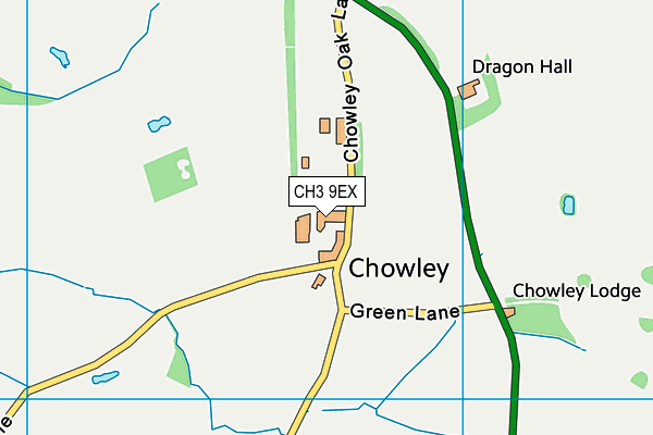 CH3 9EX map - OS VectorMap District (Ordnance Survey) CH3 9EX map - OS VectorMap District (Ordnance Survey)