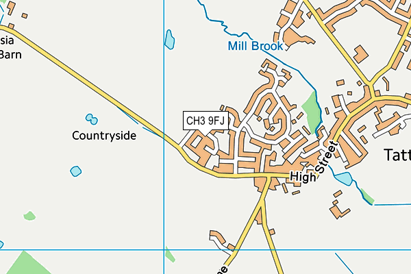 CH3 9FJ map - OS VectorMap District (Ordnance Survey) CH3 9FJ map - OS VectorMap District (Ordnance Survey)