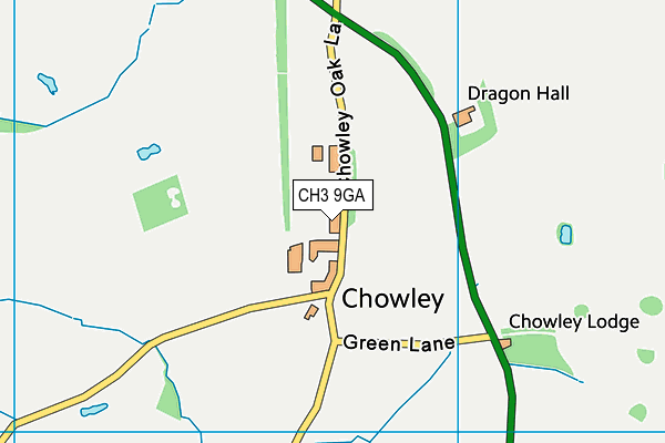 CH3 9GA map - OS VectorMap District (Ordnance Survey) CH3 9GA map - OS VectorMap District (Ordnance Survey)