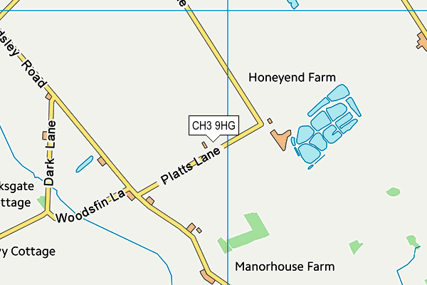 CH3 9HG map - OS VectorMap District (Ordnance Survey) CH3 9HG map - OS VectorMap District (Ordnance Survey)