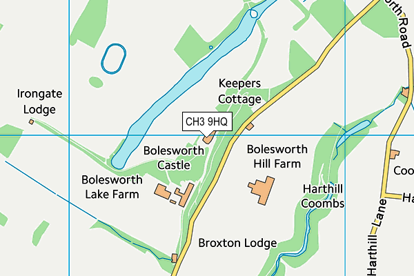 CH3 9HQ map - OS VectorMap District (Ordnance Survey) CH3 9HQ map - OS VectorMap District (Ordnance Survey)