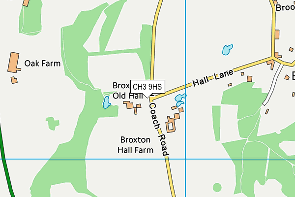 CH3 9HS map - OS VectorMap District (Ordnance Survey) CH3 9HS map - OS VectorMap District (Ordnance Survey)