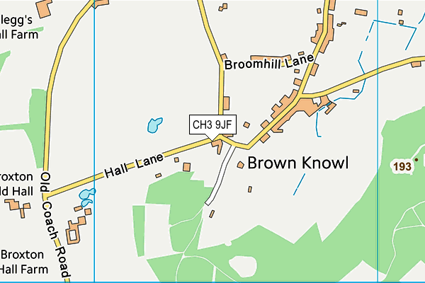CH3 9JF map - OS VectorMap District (Ordnance Survey) CH3 9JF map - OS VectorMap District (Ordnance Survey)