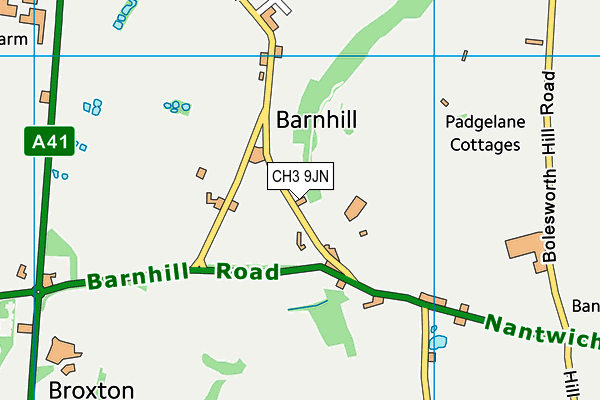 CH3 9JN map - OS VectorMap District (Ordnance Survey) CH3 9JN map - OS VectorMap District (Ordnance Survey)