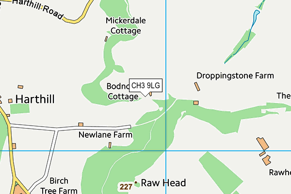 CH3 9LG map - OS VectorMap District (Ordnance Survey) CH3 9LG map - OS VectorMap District (Ordnance Survey)