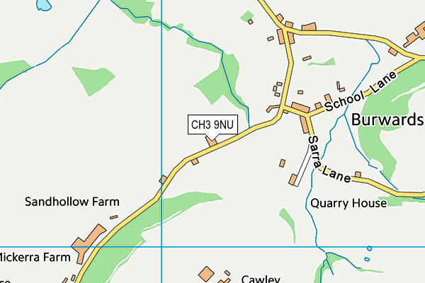CH3 9NU map - OS VectorMap District (Ordnance Survey) CH3 9NU map - OS VectorMap District (Ordnance Survey)