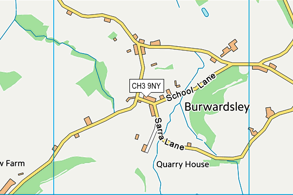 CH3 9NY map - OS VectorMap District (Ordnance Survey) CH3 9NY map - OS VectorMap District (Ordnance Survey)
