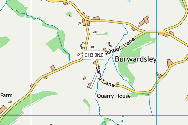 CH3 9NZ map - OS VectorMap District (Ordnance Survey) CH3 9NZ map - OS VectorMap District (Ordnance Survey)