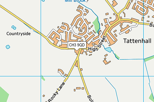 CH3 9QD map - OS VectorMap District (Ordnance Survey) CH3 9QD map - OS VectorMap District (Ordnance Survey)