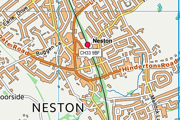 CH33 9BF map - OS VectorMap District (Ordnance Survey)