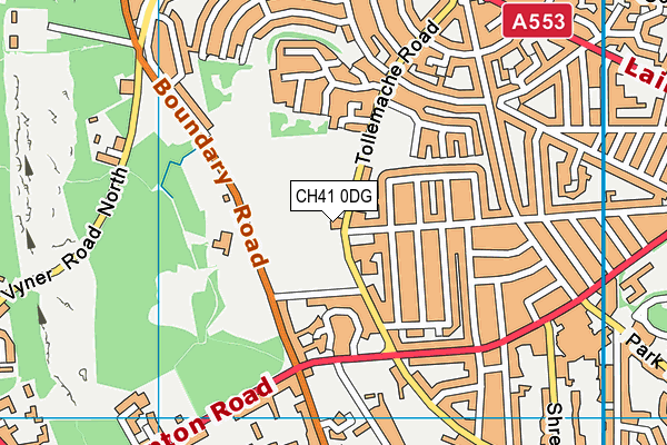 CH41 0DG map - OS VectorMap District (Ordnance Survey) CH41 0DG map - OS VectorMap District (Ordnance Survey)