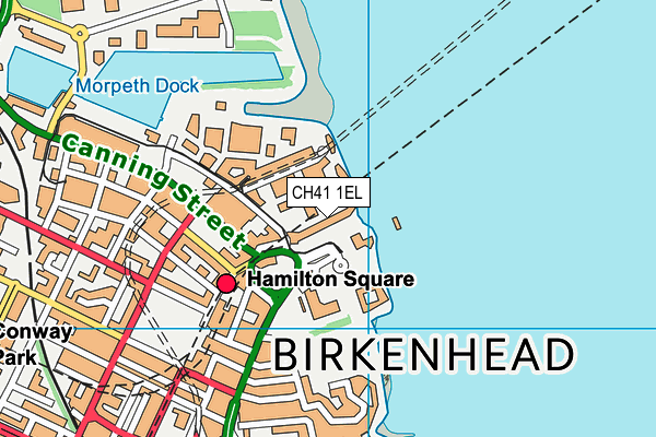 CH41 1EL map - OS VectorMap District (Ordnance Survey) CH41 1EL map - OS VectorMap District (Ordnance Survey)