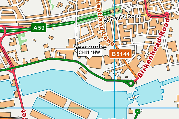 CH41 1HW map - OS VectorMap District (Ordnance Survey) CH41 1HW map - OS VectorMap District (Ordnance Survey)