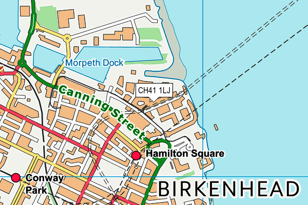 CH41 1LJ map - OS VectorMap District (Ordnance Survey) CH41 1LJ map - OS VectorMap District (Ordnance Survey)