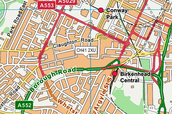 CH41 2XU map - OS VectorMap District (Ordnance Survey) CH41 2XU map - OS VectorMap District (Ordnance Survey)