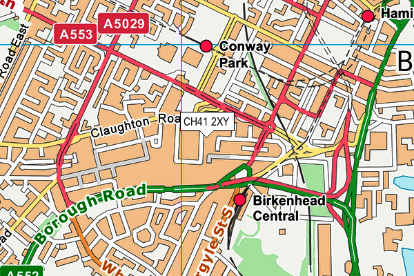 CH41 2XY map - OS VectorMap District (Ordnance Survey) CH41 2XY map - OS VectorMap District (Ordnance Survey)
