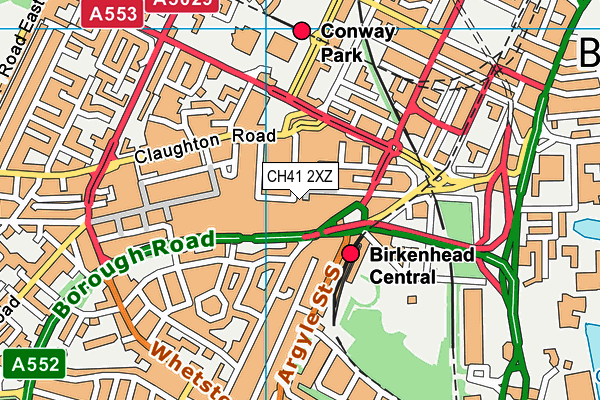 CH41 2XZ map - OS VectorMap District (Ordnance Survey) CH41 2XZ map - OS VectorMap District (Ordnance Survey)
