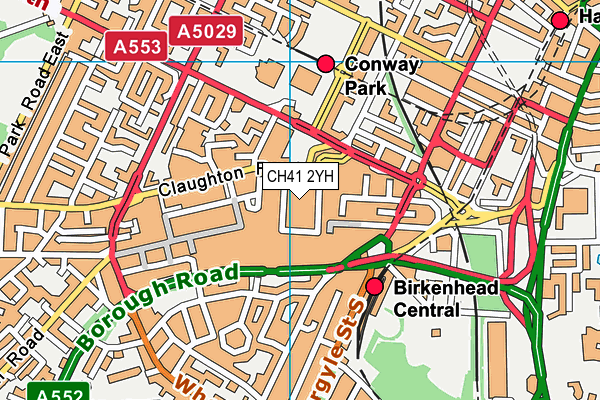 CH41 2YH map - OS VectorMap District (Ordnance Survey) CH41 2YH map - OS VectorMap District (Ordnance Survey)