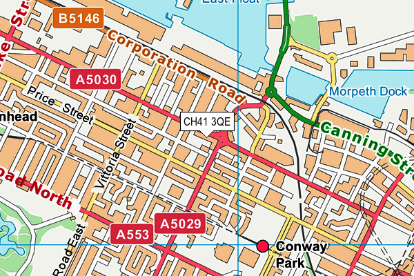 CH41 3QE map - OS VectorMap District (Ordnance Survey) CH41 3QE map - OS VectorMap District (Ordnance Survey)