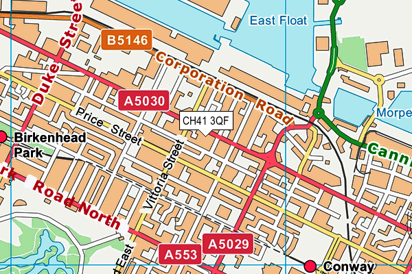 CH41 3QF map - OS VectorMap District (Ordnance Survey)