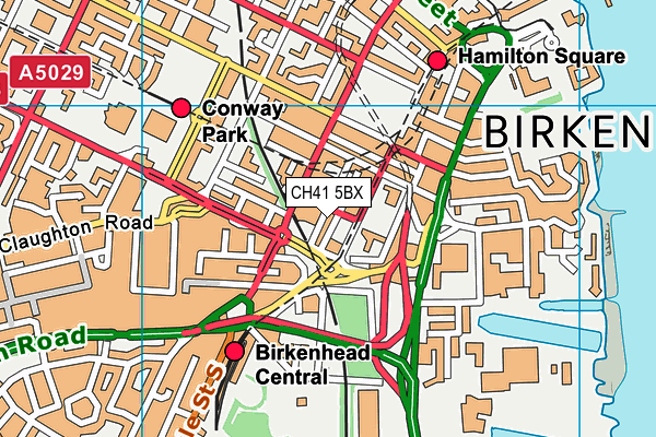 CH41 5BX map - OS VectorMap District (Ordnance Survey) CH41 5BX map - OS VectorMap District (Ordnance Survey)
