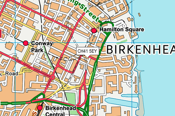 CH41 5EY map - OS VectorMap District (Ordnance Survey) CH41 5EY map - OS VectorMap District (Ordnance Survey)