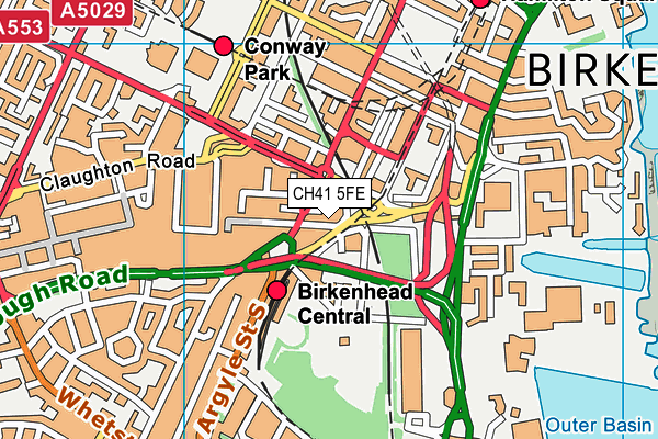 CH41 5FE map - OS VectorMap District (Ordnance Survey) CH41 5FE map - OS VectorMap District (Ordnance Survey)