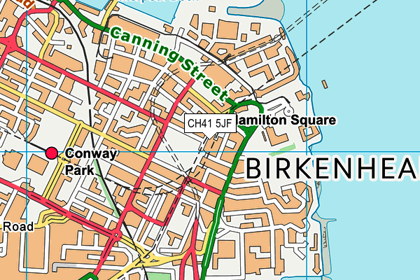 CH41 5JF map - OS VectorMap District (Ordnance Survey) CH41 5JF map - OS VectorMap District (Ordnance Survey)