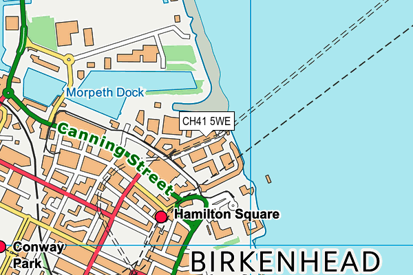 CH41 5WE map - OS VectorMap District (Ordnance Survey) CH41 5WE map - OS VectorMap District (Ordnance Survey)