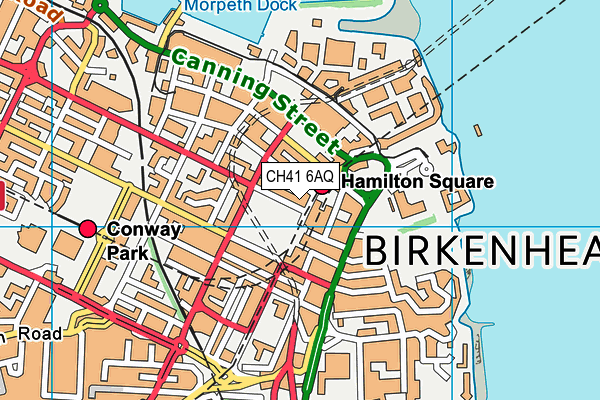 CH41 6AQ map - OS VectorMap District (Ordnance Survey) CH41 6AQ map - OS VectorMap District (Ordnance Survey)