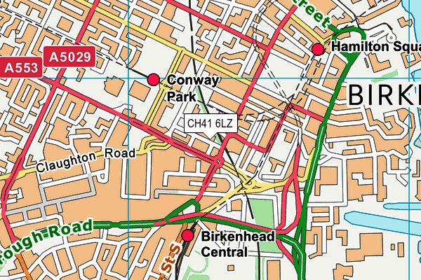 CH41 6LZ map - OS VectorMap District (Ordnance Survey) CH41 6LZ map - OS VectorMap District (Ordnance Survey)