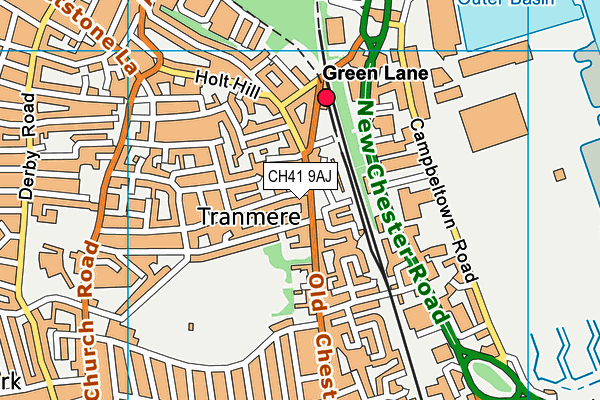CH41 9AJ map - OS VectorMap District (Ordnance Survey) CH41 9AJ map - OS VectorMap District (Ordnance Survey)
