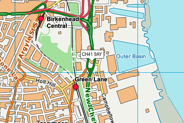 CH41 9AY map - OS VectorMap District (Ordnance Survey) CH41 9AY map - OS VectorMap District (Ordnance Survey)