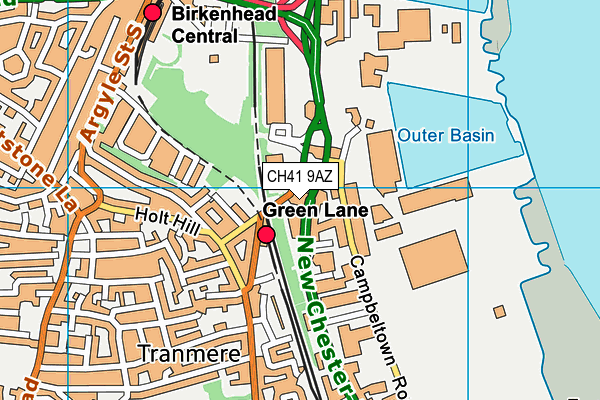 CH41 9AZ map - OS VectorMap District (Ordnance Survey) CH41 9AZ map - OS VectorMap District (Ordnance Survey)