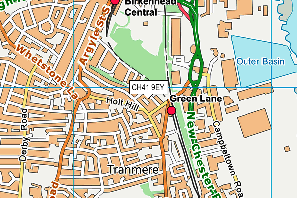 CH41 9EY map - OS VectorMap District (Ordnance Survey) CH41 9EY map - OS VectorMap District (Ordnance Survey)