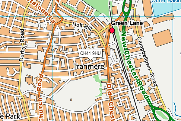 CH41 9HU map - OS VectorMap District (Ordnance Survey) CH41 9HU map - OS VectorMap District (Ordnance Survey)