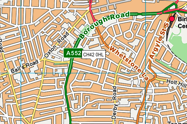 CH42 0HL map - OS VectorMap District (Ordnance Survey)