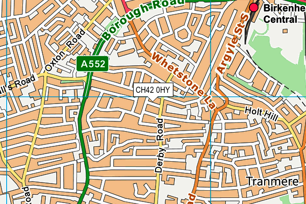 CH42 0HY map - OS VectorMap District (Ordnance Survey)