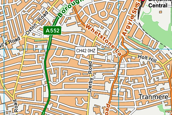 CH42 0HZ map - OS VectorMap District (Ordnance Survey)