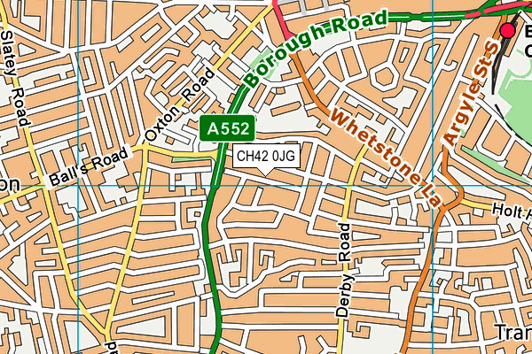 CH42 0JG map - OS VectorMap District (Ordnance Survey)