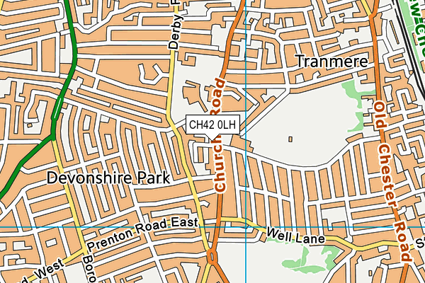 CH42 0LH map - OS VectorMap District (Ordnance Survey)