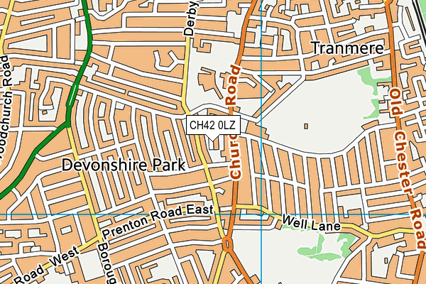 CH42 0LZ map - OS VectorMap District (Ordnance Survey) CH42 0LZ map - OS VectorMap District (Ordnance Survey)