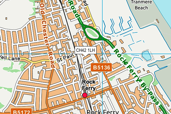 CH42 1LH map - OS VectorMap District (Ordnance Survey)