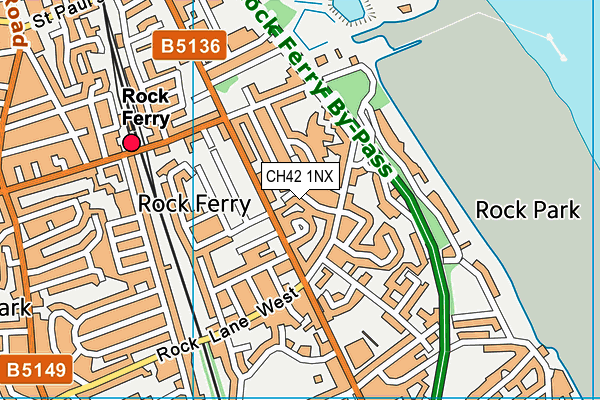 CH42 1NX map - OS VectorMap District (Ordnance Survey)