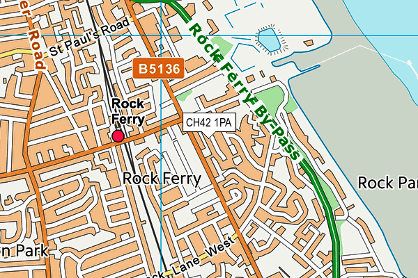 CH42 1PA map - OS VectorMap District (Ordnance Survey)