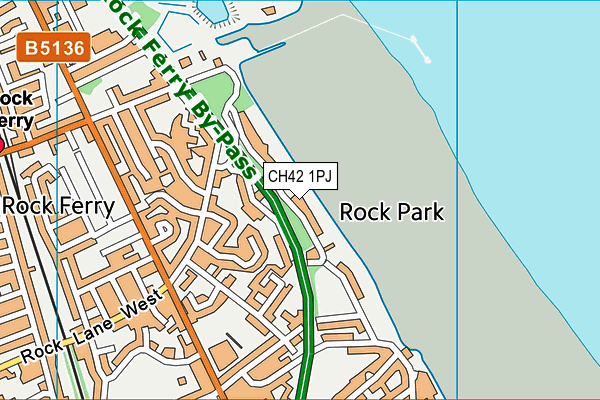 CH42 1PJ map - OS VectorMap District (Ordnance Survey)