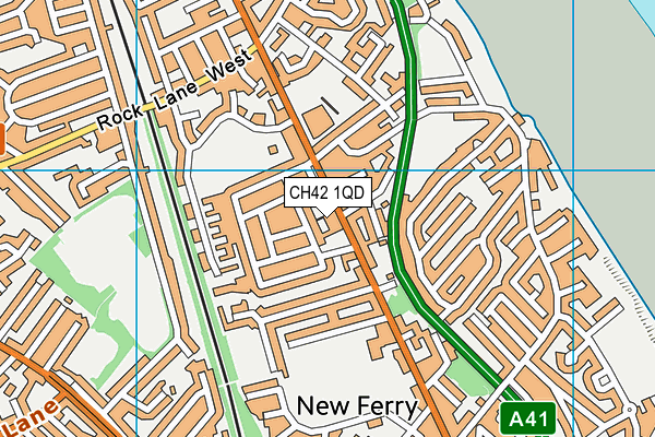 CH42 1QD map - OS VectorMap District (Ordnance Survey)
