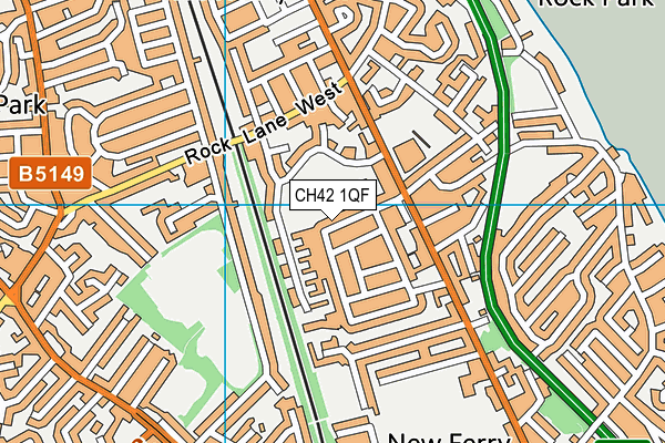 CH42 1QF map - OS VectorMap District (Ordnance Survey)