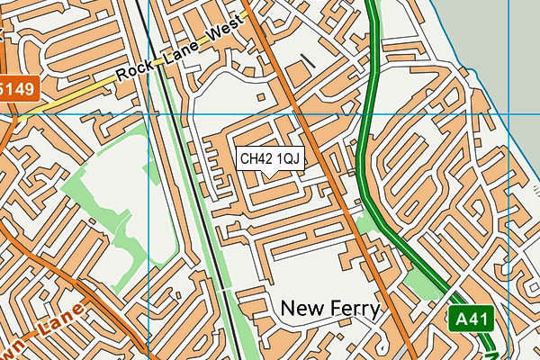 CH42 1QJ map - OS VectorMap District (Ordnance Survey) CH42 1QJ map - OS VectorMap District (Ordnance Survey)